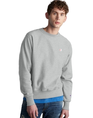 Grey Champion Reverse Weave Crew Men's Sweatshirts | HCVZPM780