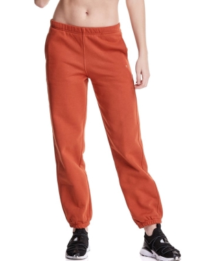 Orange Champion Reverse Weave Boyfriend Women's Shorts | NPQREK708