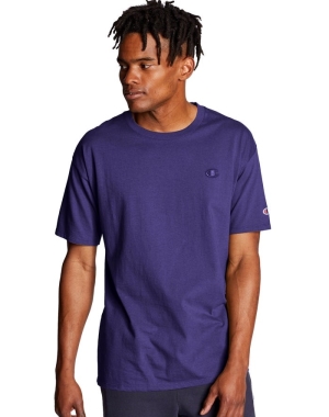 Purple Champion Classic Jersey Men's T-Shirts | EXRFVN784