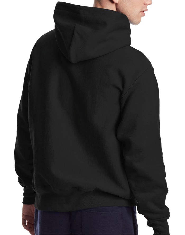 Black Champion Reverse Weave C Logo Men's Hoodie | XHSLCE903