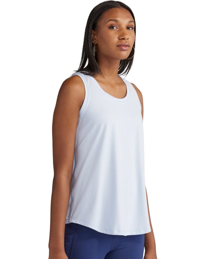 Light Blue Champion Soft Touch Cutout Women\'s T-Shirts | JUQBSN572